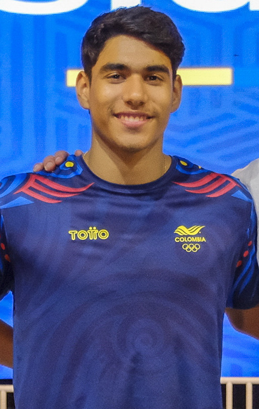 Ángel Barajas con la camiseta de Colombia