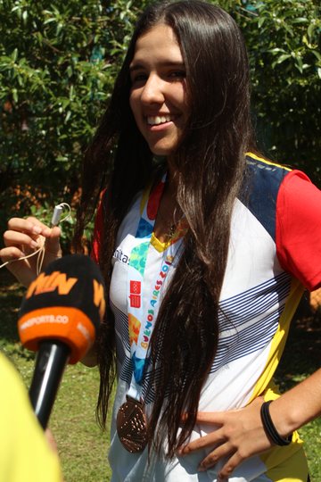 María Camila Osorio con la medalla de bronce de los Juegos Olímpicos de la Juventud 2018
