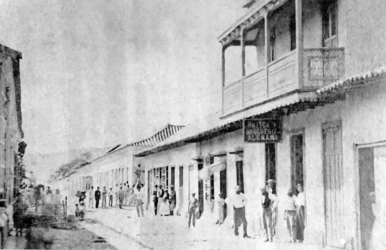 Botica Alemana. 1874. Uno de los mas importantes establecimientos comerciales de la ciudad durante ese periodo