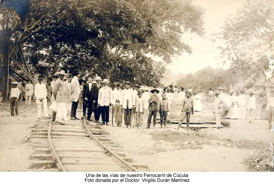 Una de las vías de nuestro Ferrocarril de Cúcuta Foto donada por el Doctor: Virgilio Durán Martínez