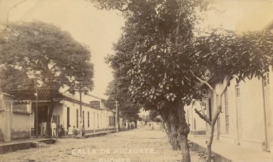 Calle Ricaurte actualmente calle 9ª. Foto donada por el doctor Virgilio Durán Martínez