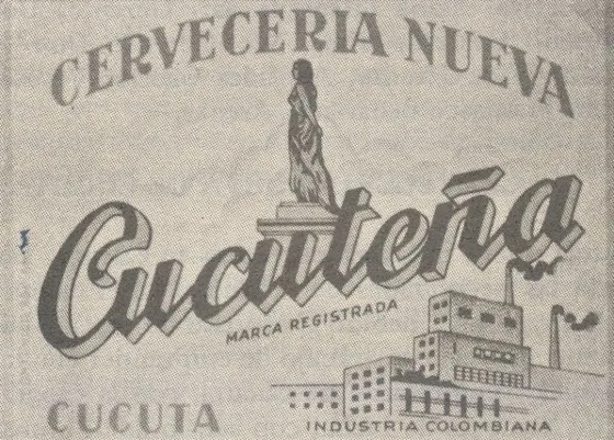 Cervecería Nueva Cucuteña. Aviso publicitario de la marca registrada.