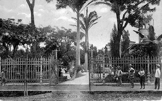 Parque Santander. Lugar preferido para el esparcimiento de las familias durante los fines de semana en las primeras décadas del siglo XX.