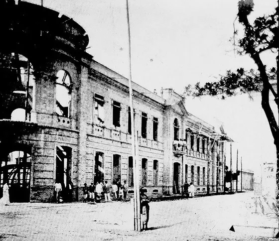 Palacio de Gobierno en construcción.1916. Calle 14 con avenida 5.