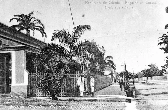 Avenida 4a. Calle 16. Década del 20. A la izquierda se observa La Quinta Cogollo. Este era un importante sector residencial de la ciudad.