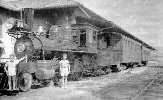 Locomotora Cúcuta. La mas antigua del Ferrocarril de Cúcuta. Década del 40.