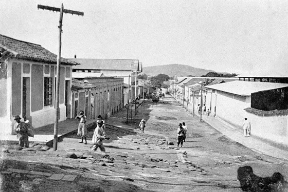 Avenida 7a con calle 18. Década del 40