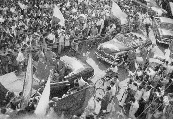 Recibimiento al General Gustavo Rojas Pinilla. Julio de 1953.