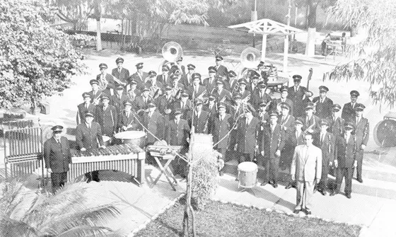 Banda Sinfónica del Departamento dirigida por el Maestro Pablo Tarazona. Década del 50.