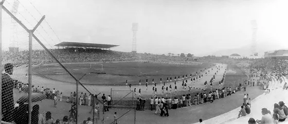 Estadio General Santander. El mas importante escenario deportivo de la ciudad, inaugurado en 1940. Foto década de los 60.