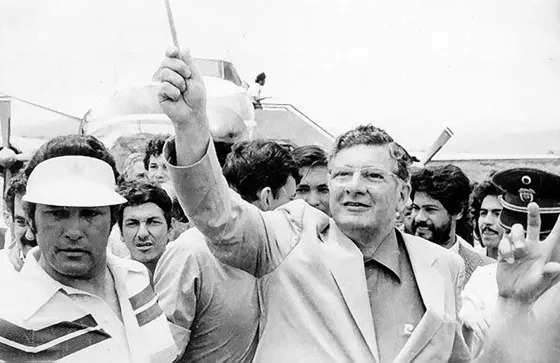 Candidato Julio Cesar Turbay Ayala en su visita a Cúcuta. 1978.