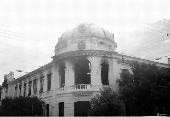 Incendio del Palacio de la Gobernación. Octubre de 1989.