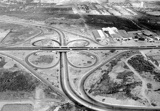 Vista aérea del Aniillo Vial. Villa Rosario. Foto, década de los 90.