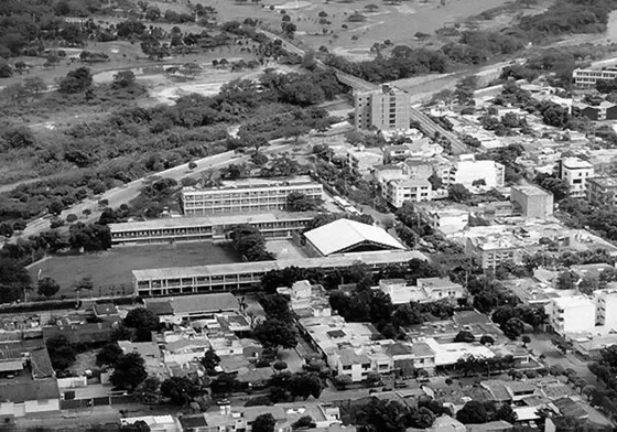 Vista aérea Barrio Blanco. Foto década del 90.