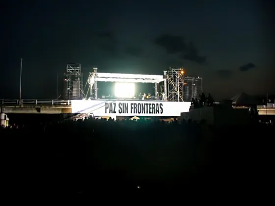 Escenario donde se presentó Juanes para el festival Paz sin Fronteras