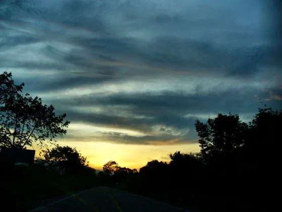 Atardecer ruta al municipio Puerto Santander