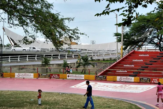 Tribunas y pista del patinódromo