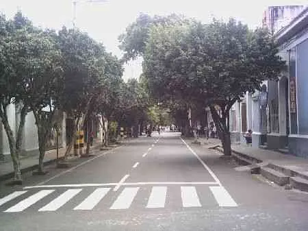 Calle 12. Vista desde la avenida 5a hacia la 4a.