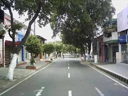 Avenida 2a. Vista desde la calle 10 hacia la calle 9a.