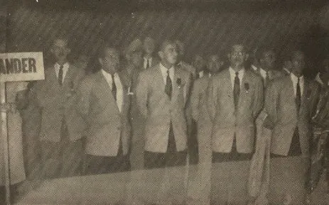 Miembros de la Liga Norte de Santander: Humberto Ramírez, vicepresidente; Eustorgio Colmenares, presidente; Germán González " Ferzales", secretario; y Héctor González, tesorero