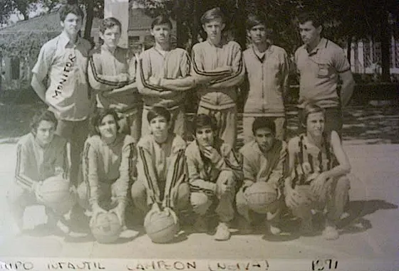 Equipo Infantil Campeón en Neiva en 1971