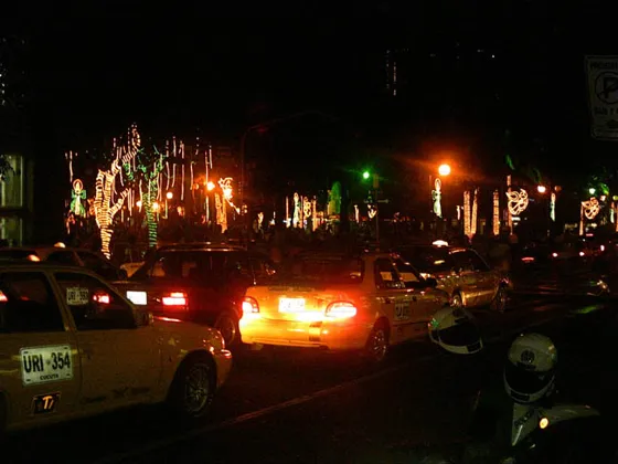 Parque Santander Visto desde la Av. 5a con calle 11.