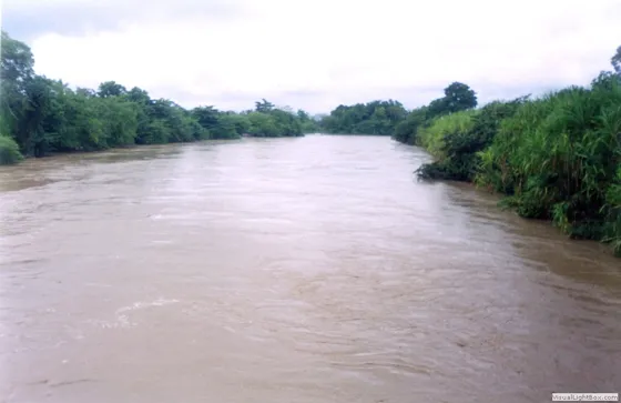 Desembocadura del río Grita, vertiendo sus aguas al Zulia