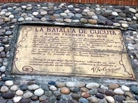 Placa conmemorativa de la Batalla de Cúcuta de 1813