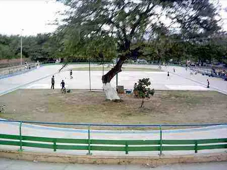 Pista de patinaje en un parque