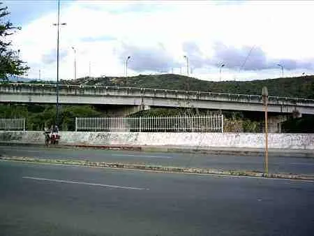 Puente elevado sobre una avenida