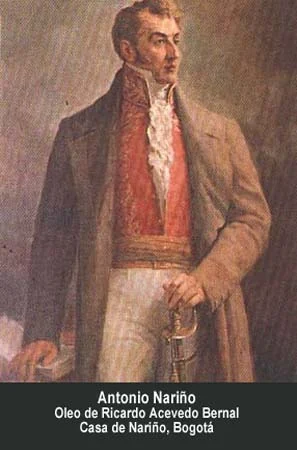 Antonio Nariño. Óleo de Ricardo Acevedo Bernal. Casa de Nariño, Bogotá.