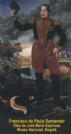 Francisco de Paula Santander. Óleo de José María Espinosa. Museo Nacional, Bogotá.