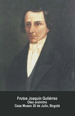 Frutos Joaquín Gutiérrez. Óleo anónimo. Casa Museo 20 de Julio, Bogotá.