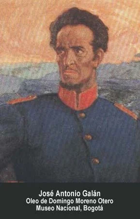 José Antonio Galán. Óleo de Domingo Moreno Otero. Museo Nacional, Bogotá.