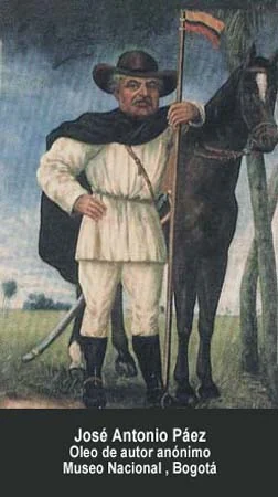 José Antonio Páez. Óleo de autor anónimo. Museo Nacional, Bogotá.