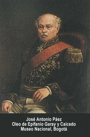 José Antonio Páez. Óleo de Epifanio Garay y Caicedo. Museo Nacional, Bogotá.
