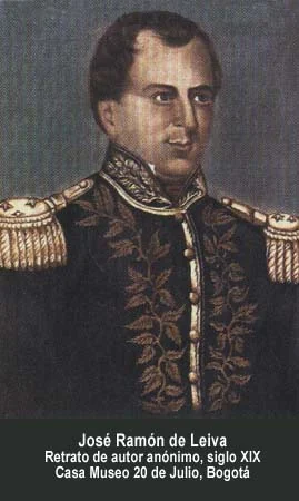 José Ramón de Leiva. Retrato de autor anónimo, siglo XIX. Casa Museo 20 de Julio, Bogotá.