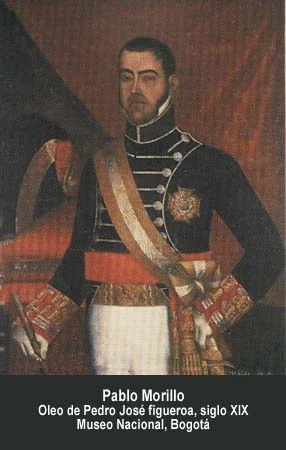 Pablo Morillo. Óleo de Pedro José Figueroa, siglo XIX. Museo Nacional, Bogotá.